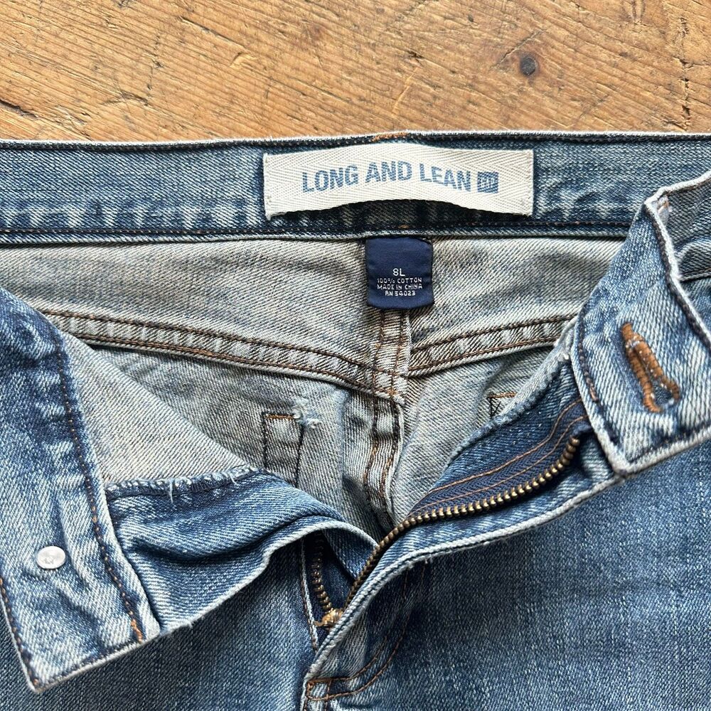 Y2K 8L GAP Long and Lean Bootcut Jeans 100% Cotton Med Wash Denim Mid Rise Pant - Picture 5 of 7